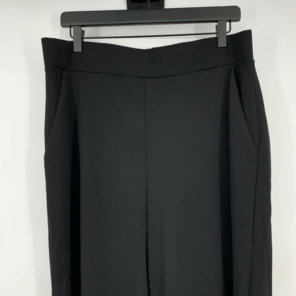 Ashley Stewart Pants Black Wide Leg Pull On Stretch - Picture 3 of 7
